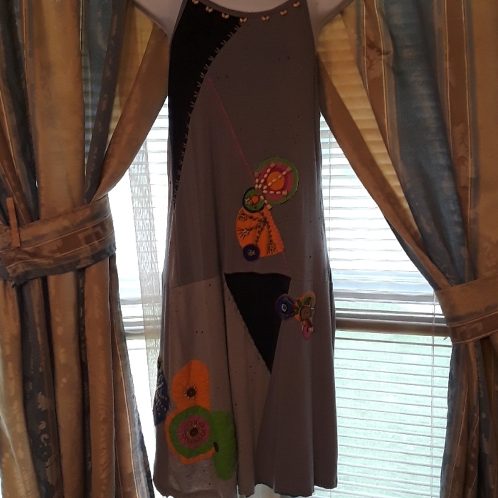 *Bella Carra* hand embellished sun dress XL